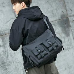 Men's workwear canvas student casual versatile shoulder bag
