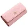KBW453 2023 New Women Purse Ladies Clutch Bag Fashion Buckle Rhombus Wallet Card Holder Money Clip Embroidered Long Wallet