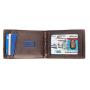 RFID blocking Bi-fold vintage leather Slim Men's Money Clip Front Pocket Wallet with 7 Credit Card Slots