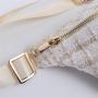 Keymay New Design RTS High Quality Gold Hardware Crossbody Strap Bag Waist Bag Belt Tweed Plaid Checkered Fanny Pack for Women