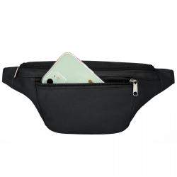 Wholesale Custom Luxury Unisex Large Black Color Casual Durable Thicken Nylon Fabric Cycling Travel Hiking Fanny Pack Waist Bag