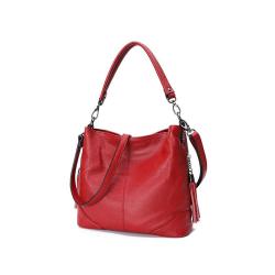 Online Shop Supplier Wholesales Luxury Genuine Leather Handbag Women Customized Simple Ladies Shoulder Bag Zipper Fashion