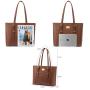 LOVEVOOK New Style office ladies casual pu tote bag large capacity computer shoulder bag business women briefcase laptop handbag
