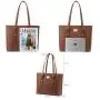 LOVEVOOK New Style office ladies casual pu tote bag large capacity computer shoulder bag business women briefcase laptop handbag