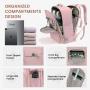 LOVEVOOK 40l quilted expandable carry on flight approved travel backpack 17in laptop travel luggage duffel Daypack for women men