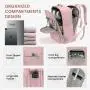 LOVEVOOK 40l quilted expandable carry on flight approved travel backpack 17in laptop travel luggage duffel Daypack for women men