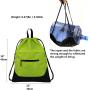 Waterproof Logo Bag Foldable Drawstring Backpack Gym Bags With Shoes Compartment For Unisex Large Gym Bag