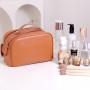 ODM OEM NEW Arrival 2023 Aopiya wholesale costom pu leather portable luxury cosmetic bags cases fashion makeup bag