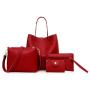 Four Pieces Of The Mother's Handbags For Ladies Girls Pure Color hand bags women handbag PU Leather bolsosparamujeres sac a main
