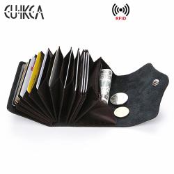 ZHF400 Cross-border antimagnetic RFID Women's Creative Wallet Card Bag Case Double Buckle Wallet Zipper Zero Wallet