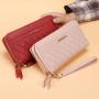 2024 new women's long wallet Korean style simple double zipper coin purse multi-card wallet card bag clutch wallets