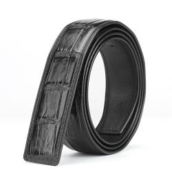 OEM ODM Custom Hand Made New Arrival Luxury Designer Men Real Genuine Crocodile Skin Leather Square Buckle  Waist Belts For Men