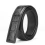 OEM ODM Custom Hand Made New Arrival Luxury Designer Men Real Genuine Crocodile Skin Leather Square Buckle  Waist Belts For Men