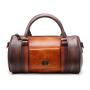 2024 Custom Vintage Genuine Leather Boston Bag For Women Ladies Luxury Handbag