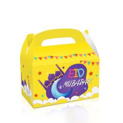 KBW87 2023 Holiday Eid Color Party Gift Bag Handheld White Card Biscuit Candy Carton