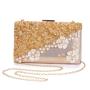 Acrylic Flower Rhinestone Pearl Pure Color Ladies Handbags PU Leather Square Shoulder Crossbody Bag Chain Women Hand Bags