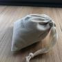 Custom Logo Printed Cotton Drawstring Pouch Soft Cotton Gift Pouch