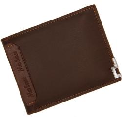 OEW167 Leather Men's Wallet Money Clip Bifold Slim Wallet For Men Designer Wallet Short Business Purse Black Card Holder