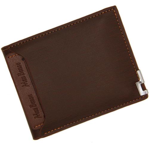 OEW167 Leather Men's Wallet Money Clip Bifold Slim Wallet For Men Designer Wallet Short Business Purse Black Card Holder