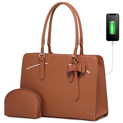 LOVEVOOK Laptop Tote Bags Large Crossbody Work shoulder Bags 15.6 Computer bags 2pcs women Handbags and Purse Briefcase