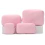 Keymay Custom Terry Cloth Towel Cosmetic Makeup bag Toiletry Zipper Pouch Bag Lady Toiletry Toweling Quilted Winter Bag