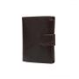 Large Capacity Full Grain Leather Foldover  Wallet With Coin Pocket For Men