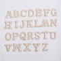 Custom Embroidery Letters Alphabet Glitter Letters Patch Rhinestone a Set  A-Z 26 Letter Embroidered Patches