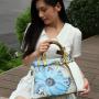Top product fashion ladies bag playful personality women handbag with belt silk screen tote bag printing shoulder bag supplier