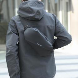 HR196 Fashion Men's Business Multifunctional Chest Bag Oxford Waterproof Letter Boy's Chest Bag Student Sports Outdoor Waist Bag