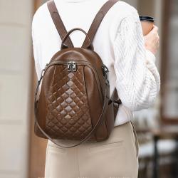 hot Sale Fashionable Design Leather Backpacks Custom High Quality  Travel Women's Backpacks