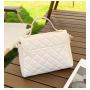 ZF010 Women's New Fashion PU Polyester Handbag Explosive Waterproof Travel Zipper Crossbody Bag Simple Texture Shoulder Bag