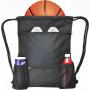 Wholesale Drawstring Backpack Gym Drawstring Bag With Compartment Outdoor Athletic Cinch Backpack With Zipper Pockets And Mesh