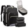 LOVEVOOK Fashion multi-function waterproof bags large 40L 4pc With 3 Packing Cubes Travel Outdoor Leisure Backpack for Women men