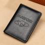 RFID Passport Bag Crazy Horse Leather Travel Wallet For Men Credit Card Cover Boarding Passes Notes Travel Passport Holder
