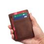 Factory direct magic wallet leather slim card holder wallet rfid blocking magic wallet holder
