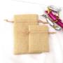 Eco-friendly Natural Jute Burlap Hessian Drawstring Pouch Hig Quality Candy Wedding Favor Gift Linen Jute Bag