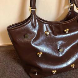 Large capacity 2024 shoulder bags pu leather handbag retro work sling bag popular handbags for woman