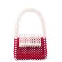 Custom New Large Capacity Acrylic Pearl Handbags for Women Fashion Retro Texture Handwoven Beaded Women's Shoulder Bag