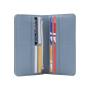Factory wholesale genuine pebble leather women long wallet purse rfid blocking slim card holder travel organizers
