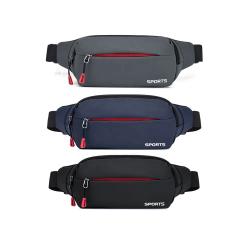 Waterproof Mens Fanny Pack Outdoor Running Walking Hiking Cycling Riding Waist Belt Bag With 4-zipper Pockets