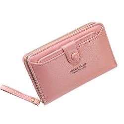 ZR245 New Solid Color Women's Wrist Strap Handbag Fashion Korean Version Long Zipper Wallet Large Capacity Wallet