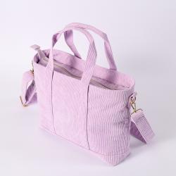 Custom Fold Travel Carry on Purses Weekend Reusable Large Shoulder Crossbody Corduroy Shopping Corduroy Hand Carry Tote Bag