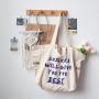 Gelory Wholesale Japanese Students Large Capacity Portable Cloth Bags Custom Logo Canvas Single Shoulder Bag