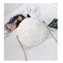 Cute flush bat design girls chain shoulder bag custom lovely fake fur women crossbody bag