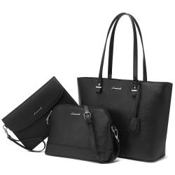 LOVEVOOK Fashion Designer Leather Shoulder Bags Ladies Tote Satchel Hobo 3pcs Bag Set Purses and Handbags for Women