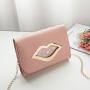 Crisp & Cute Style Big Mouth Women Handbags  Purses Small Square Flap Handbag Magnetic Button Closure Metal Chain Sling Bag