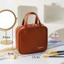 ZX098 Travel Leather Makeup Professional Storage Cosmetic Bag Organizer Zipper Pouch Cosmetic Travel Makeup Bag Organizer