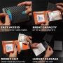 Minimalist Small Leather Bifold Men's Front Pocket Wallet Gift Slim Money Clip Wallets For Men RFID Blocking 12 Card Holder Box