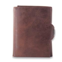 Superb Slim Trifold Wallet RFID Protection Vegan Leather Mini Wallet Thin Card Case With Coin Compartment