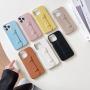 Cubierta De Telefono Luxury Genuine Leather Mobile Phone Cover Cases With Strap Finger Holder For Iphone 13 14 15 Pro Max Plus